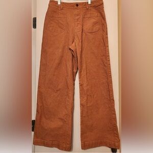 Women's United by Blue Size 29 Honey Brown Wide Leg Corduroy 4-Pocket Pants